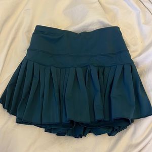 Gold Hinge Pleated Tennis Skirt